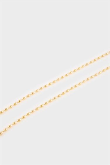 Kadın Gold 2'li Çelik Kolye