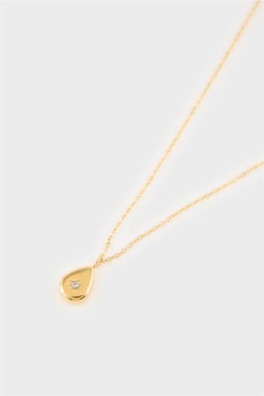 Kadın Gold 2'li Çelik Kolye