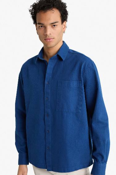 Boxy Fit Long Sleeve Shirt