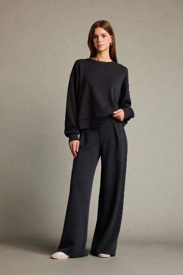 Regular Fit Normal Bel Düz Paça Modal Pantolon