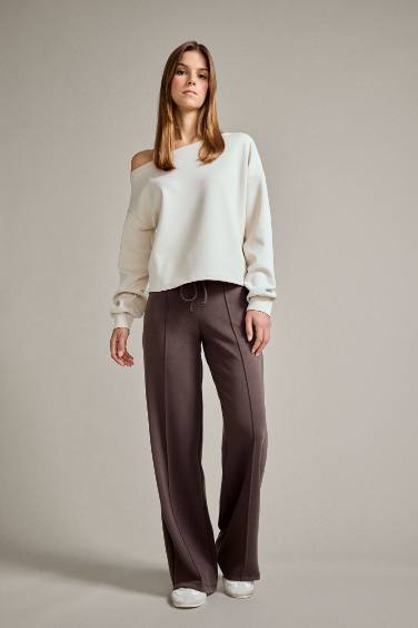 Relax Fit Normal Bel Düz Paça Modal Pantolon