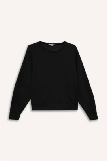 Bisiklet Yaka Modal Sweatshirt