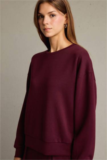 Bisiklet Yaka Modal Sweatshirt