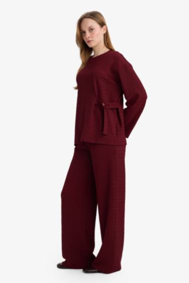 بنطرون منسوج قصة مستقيمة برجل عادي