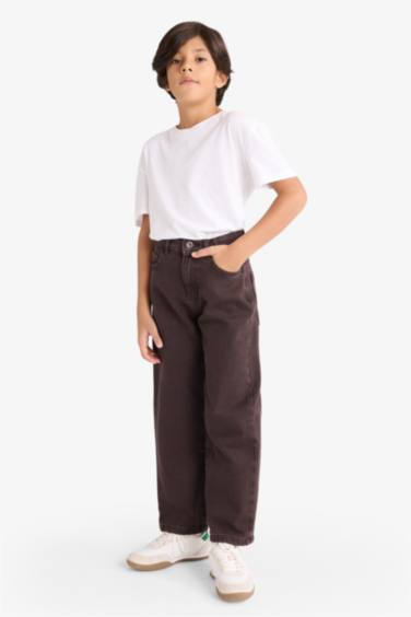 Wide Leg Denim Trousers