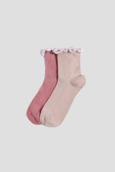 Woman 2 piece Short Cotton Socks
