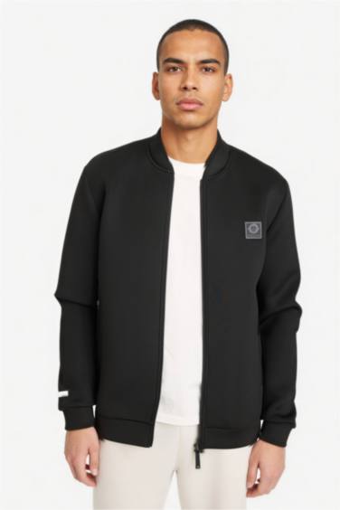 Slim Fit колледж жағалы бомбер кардиган