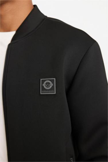 Slim Fit колледж жағалы бомбер кардиган