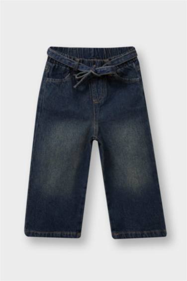 Kız Bebek Wide Leg Jean Pantolon