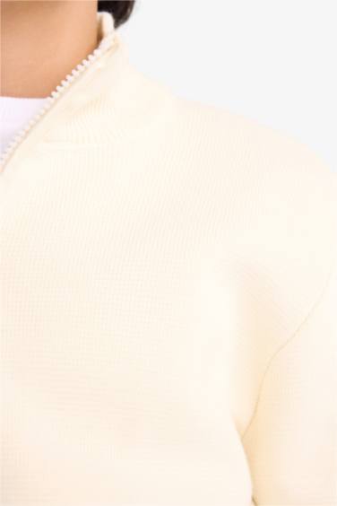 Erkek Çocuk Yarım Fermuarlı Triko Kazak