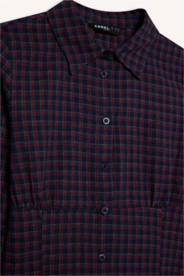 Slim Fit Shirt Collar Long Sleeve Shirt