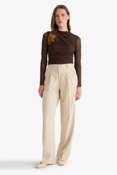 Slim Fit Dar Kesim Tül Uzun Kollu Çıtçıtlı Body