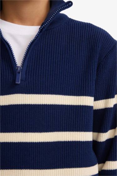 Мужской свитер Regular Fit с полузастёжкой-молнией