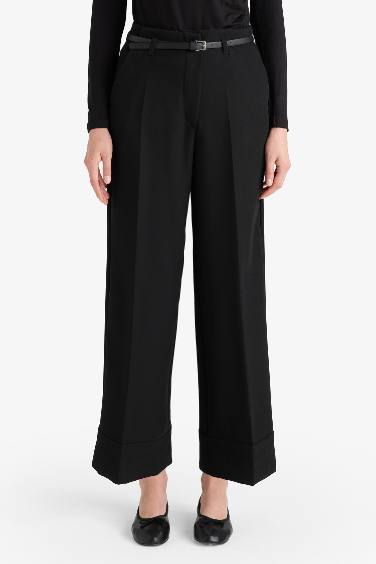 Normal Waist Wide Leg Trousers