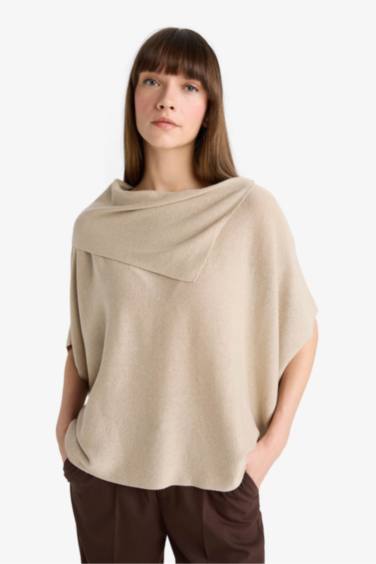 Oversize Fit Boat Collar Knitwear Pullover