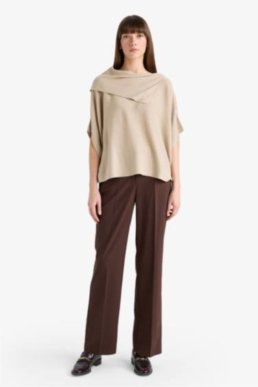 Oversize Fit Boat Collar Knitwear Pullover