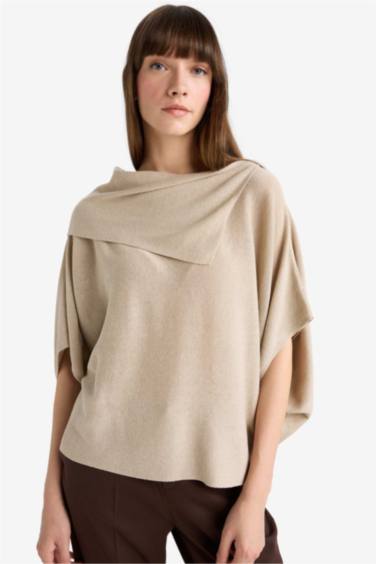 Oversize Fit Boat Collar Knitwear Pullover