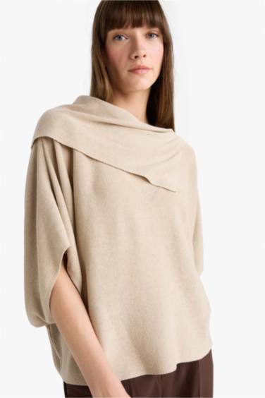 Oversize Fit Boat Collar Knitwear Pullover