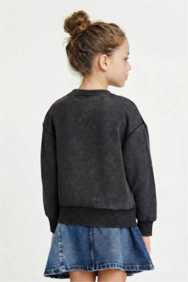 سويت شيرت بناتي بياخة مستديرة من هيلو كيتي