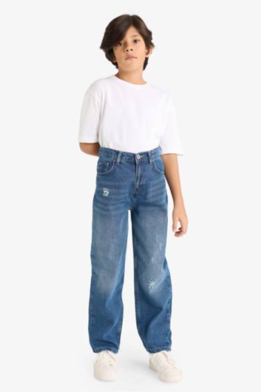 Loose Fit Denim Trousers