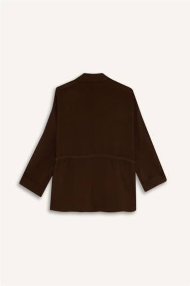 Relax Fıt Gömlek Yaka Uzun Kollu Gömlek