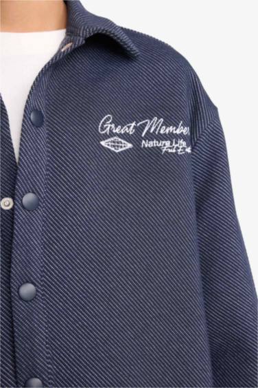 Erkek Çocuk Nakışlı Uzun Kollu Gömlek