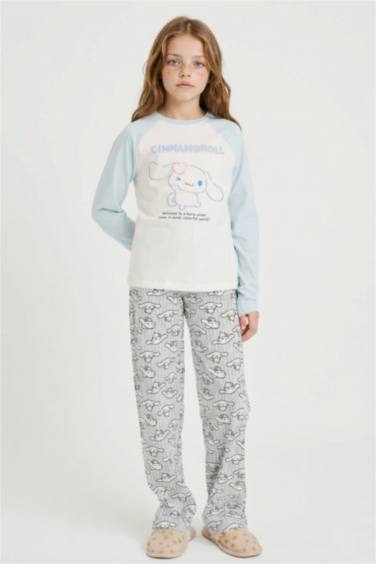 سيت بجامة بناتي قصة عادية من هيلو كيتي - قطعتين