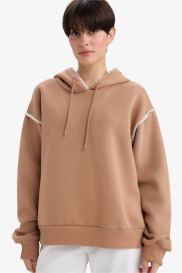 Overshirt Fit Kapüşonlu Sweatshirt