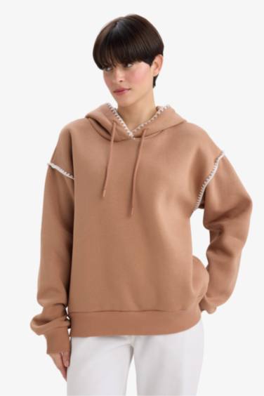 Overshirt Fit Kapüşonlu Sweatshirt