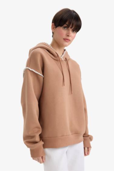 Overshirt Fit Kapüşonlu Sweatshirt