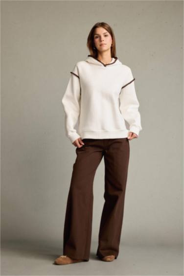 Overshirt Fit Kapüşonlu Sweatshirt