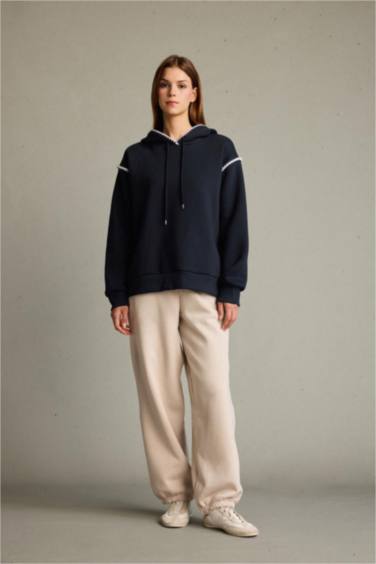 سويت شيرت اوفر سايز بغطاء للرأس