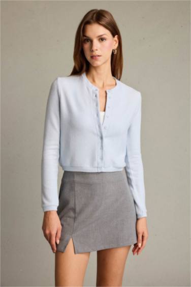 Düğmeli Triko Hırka