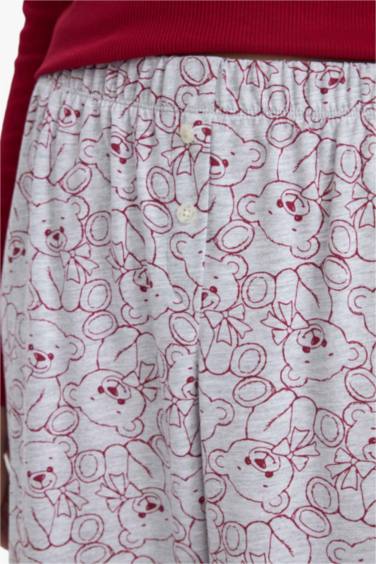 بنطلون بيجاما قصة عادية منقوش