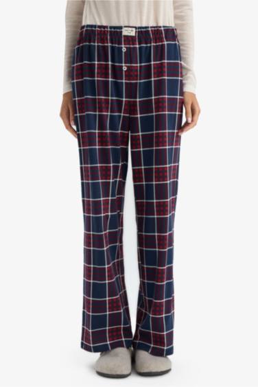 Regular Fit Kareli Pijama Altı-Fall in Love