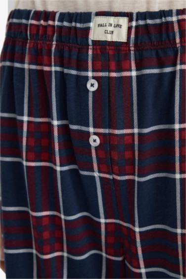 Regular Fit Kareli Pijama Altı-Fall in Love