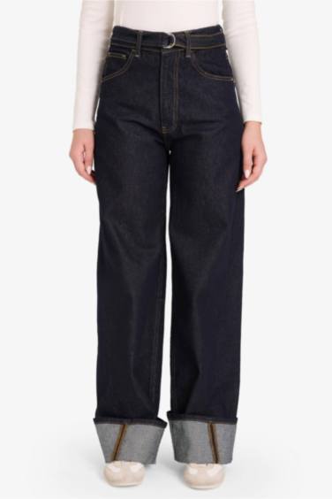 Straight Wide Yüksek Bel Uzun Jean Pantolon