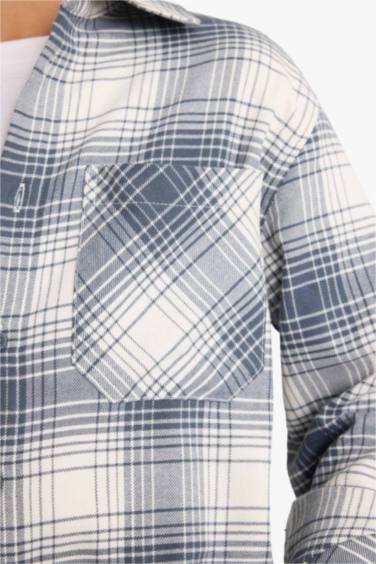 Ұлдарға поло жаға чек ұзын жеңді Ұзын жеңді көйлек