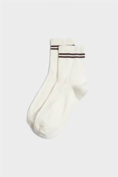 Kadın Rahat Lastikli 3'lü Pamuklu Uzun Çorap