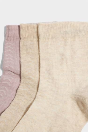 Kadın 3'lü Pamuklu Soket Çorap