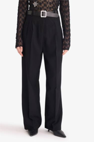 Straight Fit Regular Hem Sensual Trousers