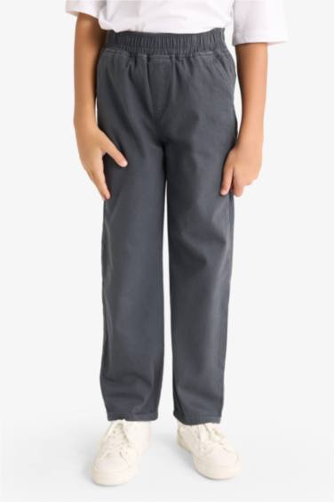 Regular Fit Gabardine Trousers