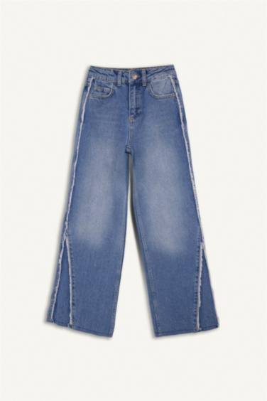 بنطرون جينز وايد ليج برجل واسع