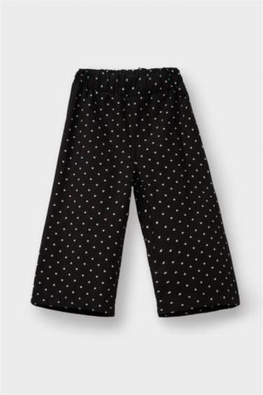 Wide Leg Polka Dot Poplin Trousers