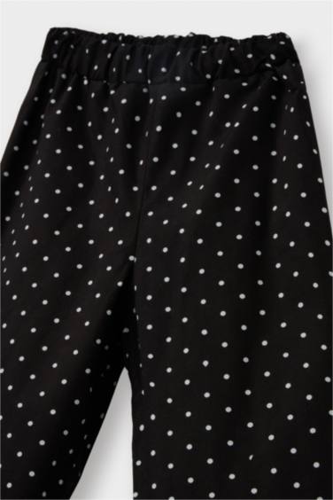 Wide Leg Polka Dot Poplin Trousers