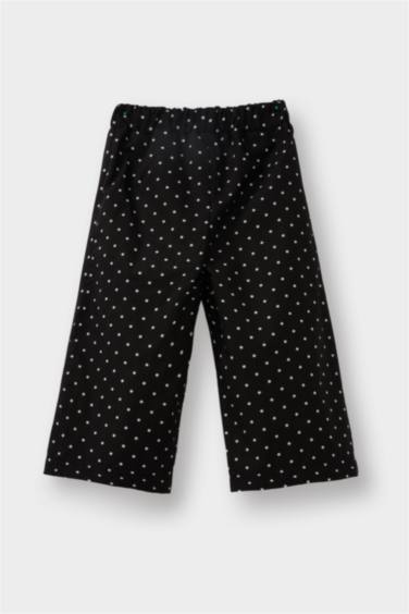 Wide Leg Polka Dot Poplin Trousers