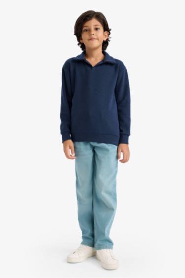 Erkek Çocuk Apaş Yaka Sweatshirt