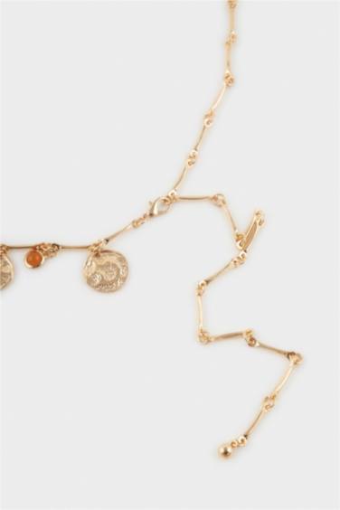 Kadın Gold Sallantılı Metal Zincir Kemer