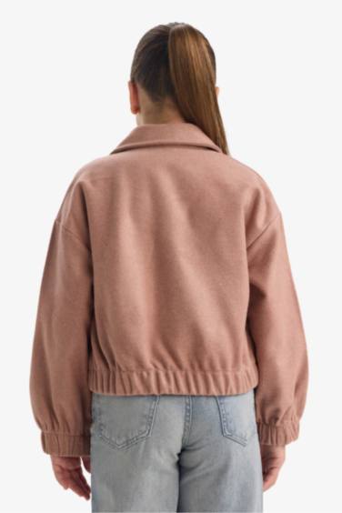 جاكيت جوخ بناتي ردن طويل فلانيل قصة عادية