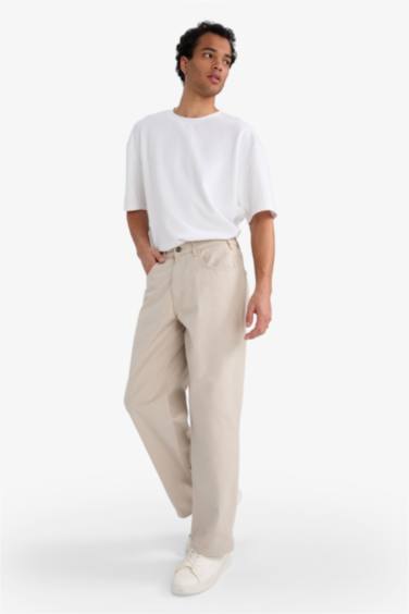 Loose Fit Düz Paça Jean Pantolon